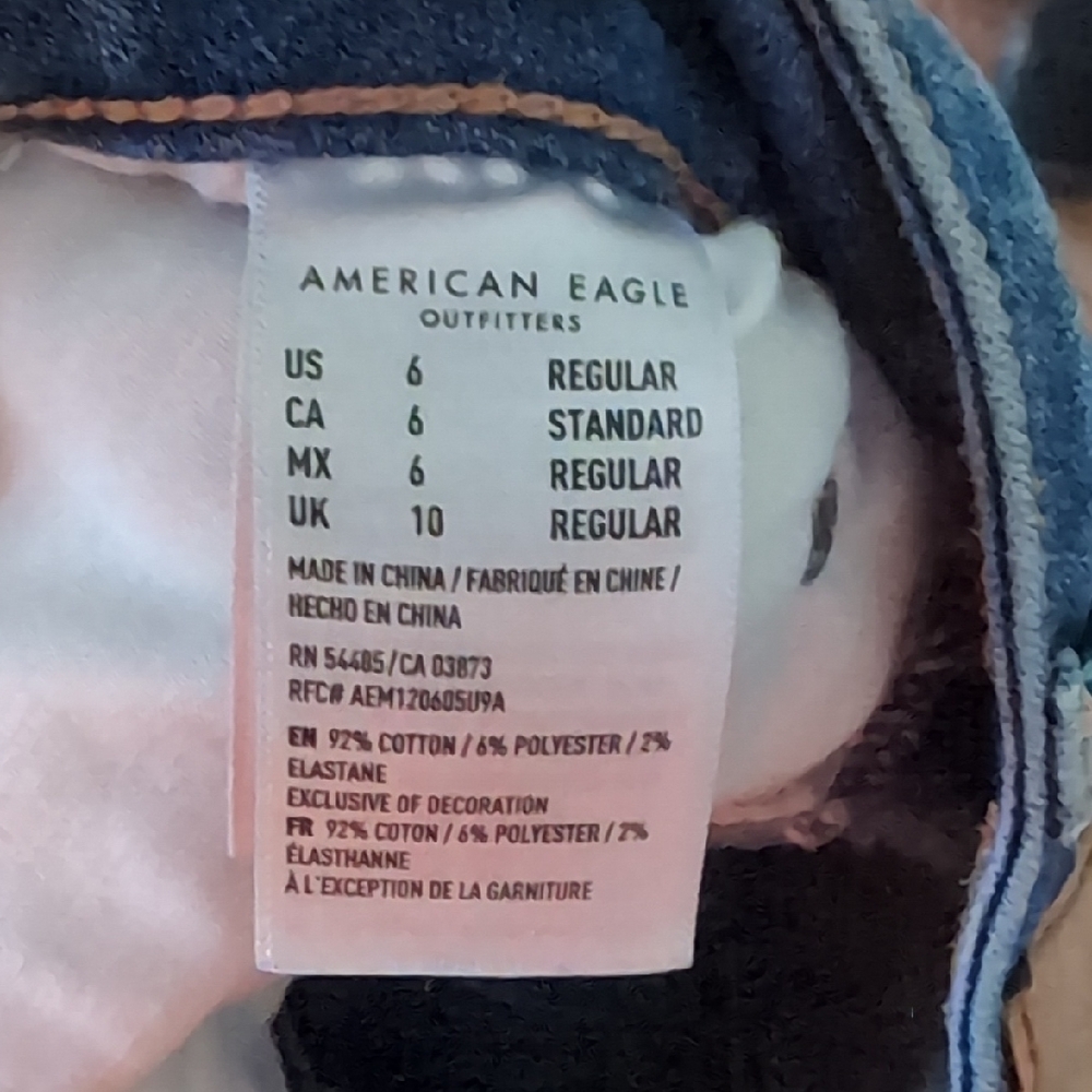 American Eagle Outfitters Blue Distressed Denim Mini Skirt - Picture 3 of 5